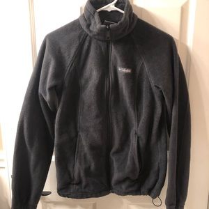 Black Columbia fleece zip up size small